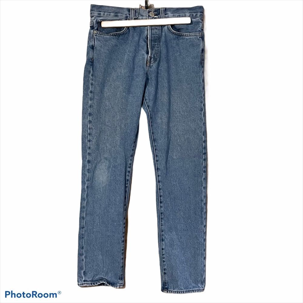 H&M Denim Mens Straight Leg Button Fly Jeans 29x30
